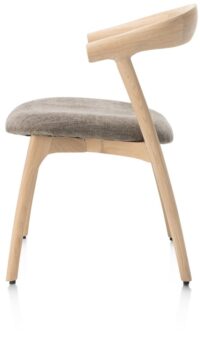 Bellami, chaise - pietement chene naturel - tissu Livigno - brun - Image 3