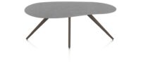 Saluti, TABLE ORGANISCH 180 X 120 CM. - 4-POOTJES - STEELBROWN - Anthracite