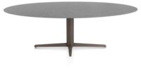 Saluti, TABLE ELLIPS 240 X 110 CM. - CENTRALE POOT - STEELBROWN - Anthracite