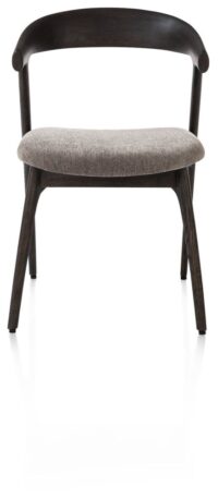 Bellami, eetkamerstoel - eiken basalt - stof Livigno - bruin - Afbeelding 2