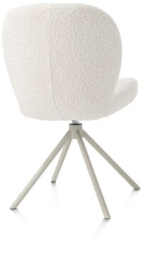 Jaxon, eetkamerstoel - Silk Grey frame - draaibaar - stof Brioni - ivoor - Afbeelding 2