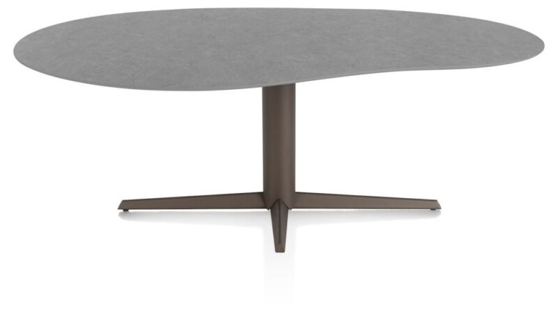 Saluti, Eetkamertafel Organisch 210 X 120 Cm. - Centrale Poot - Steelbrown - Antraciet - Afbeelding 1
