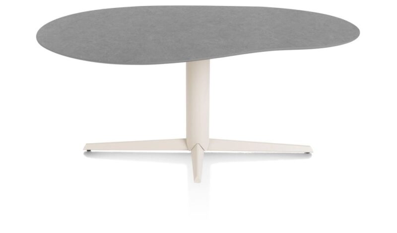 Saluti, Eetkamertafel Organisch 180 X 120 Cm. - Centrale Poot - Crème - Antraciet - Afbeelding 1