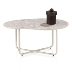 Rota, bijzettafel 71,5 x 40 cm - keramiek Terrazzo