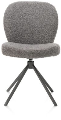 Jaxon, eetkamerstoel - graphiet frame - draaibaar - stof Brioni - lever
