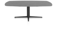 Saluti, TABLE OVAAL 210 X 105 CM. - CENTRALE POOT - ROUGH OFF BLACK - Anthracite