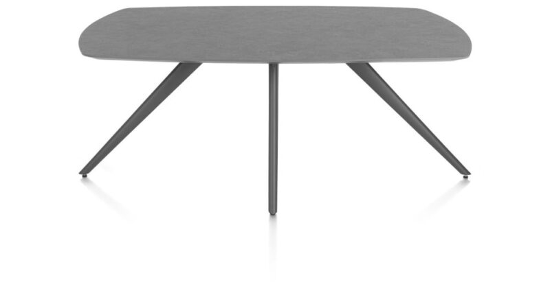 Saluti, Eetkamertafel Ovaal 180 X 105 Cm. - 4-Pootjes - Graphiet - Antraciet - Afbeelding 1