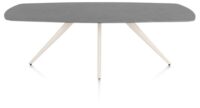 Saluti, eetkamertafel ovaal 240 x 110 cm. - 4-pootjes - crème - Antraciet