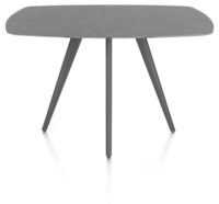 Saluti, TABLE DE BAR OVAAL 150 X 105 CM. - 4-POOTJES - GRAPHIET - Anthracite