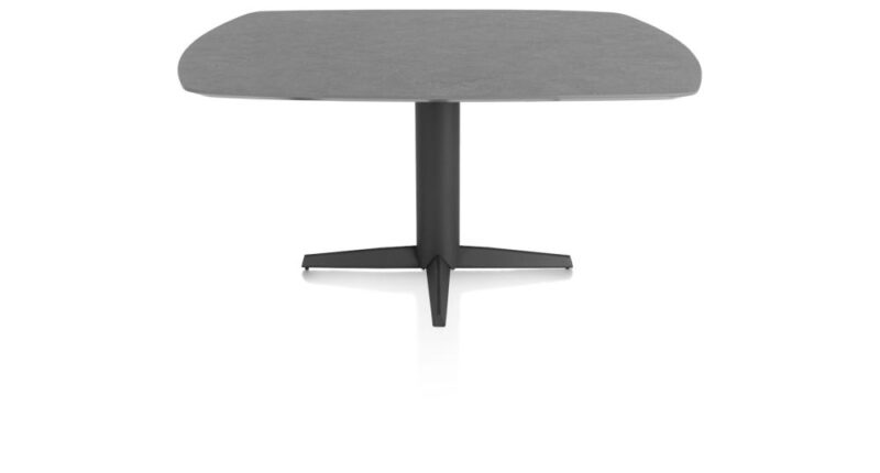 Saluti, Eetkamertafel Ovaal 150 X 105 Cm. - Centrale Poot - Rough Off Black - Antraciet - Afbeelding 1