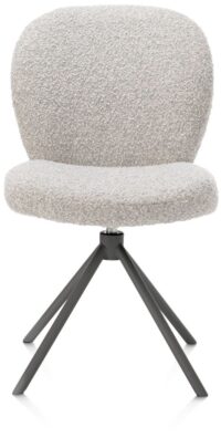 Jaxon, chaise - pietement graphite - pivotante - tissu Brioni - Caillou