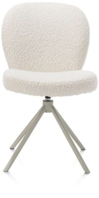 Jaxon, eetkamerstoel - Silk Grey frame - draaibaar - stof Brioni - ivoor