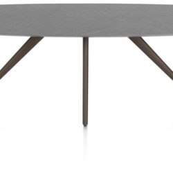 Saluti, EETKAMERTAFEL OVAAL 240 X 110 CM. - 4-POOTJES - STEELBROWN - Antraciet