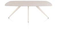 Saluti, eetkamertafel ovaal 210 x 105 cm. - 4-pootjes - crème - Light sand