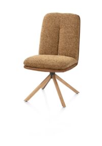 Theros, Eetkamerstoel 4-poots graphiet frame met relax-systeem - draaibaar - stof oregon/sevilla - Desert