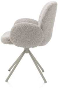 Jaxon, armstoel - Silk Grey frame - draaibaar - stof Brioni - Kiezel - Afbeelding 3