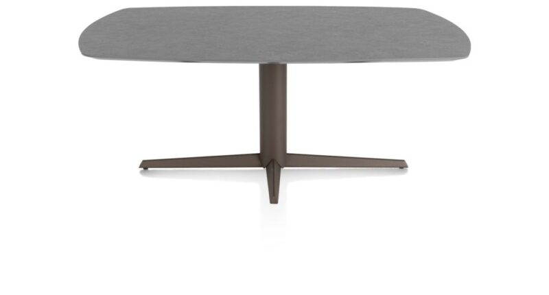 Saluti, Eetkamertafel Ovaal 180 X 105 Cm. - Centrale Poot - Steelbrown - Antraciet - Afbeelding 1
