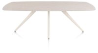 Saluti, eetkamertafel ovaal 240 x 110 cm. - 4-pootjes - crème - Light sand
