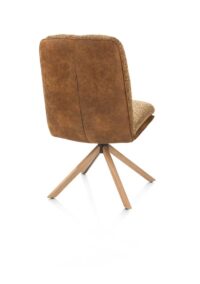 Theros, Eetkamerstoel 4-poots graphiet frame met relax-systeem - draaibaar - stof oregon/sevilla - Desert - Afbeelding 3