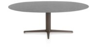 Saluti, TABLE ELLIPS 210 X 105 CM. - CENTRALE POOT - STEELBROWN - Anthracite