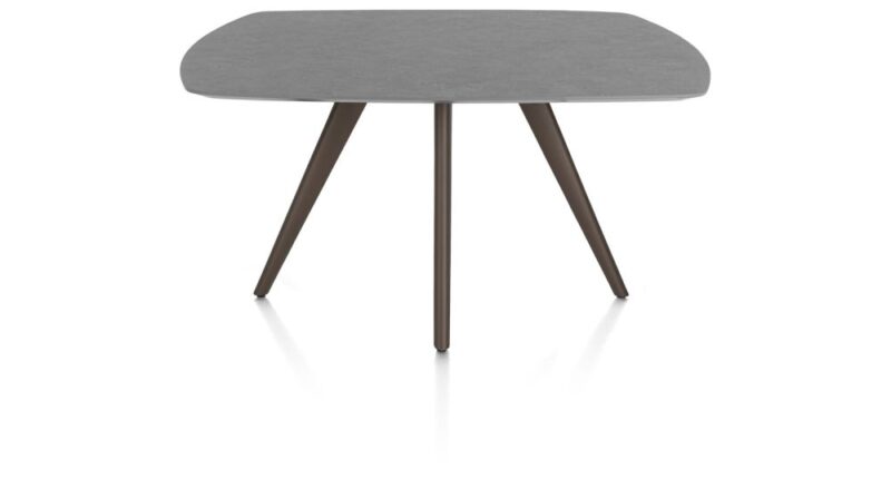 Saluti, Eetkamertafel Ovaal 150 X 105 Cm. - 4-Pootjes - Steelbrown - Antraciet - Afbeelding 1