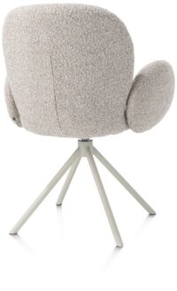 Jaxon, armstoel - Silk Grey frame - draaibaar - stof Brioni - Kiezel - Afbeelding 2