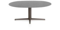 Saluti, TABLE ELLIPS 180 X 105 CM. - CENTRALE POOT - STEELBROWN - Anthracite