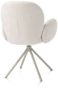 Jaxon, armstoel - Silk Grey frame - draaibaar - stof Brioni - ivoor - Afbeelding 2