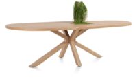 Nyborg, eetkamertafel 240 x 110 cm - Deens ovaal - centrale poot hout - Afbeelding 2