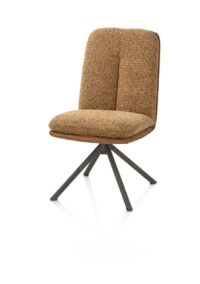 Theros, Eetkamerstoel 4-poots graphiet frame - draaibaar - stof oregon/sevilla - Desert