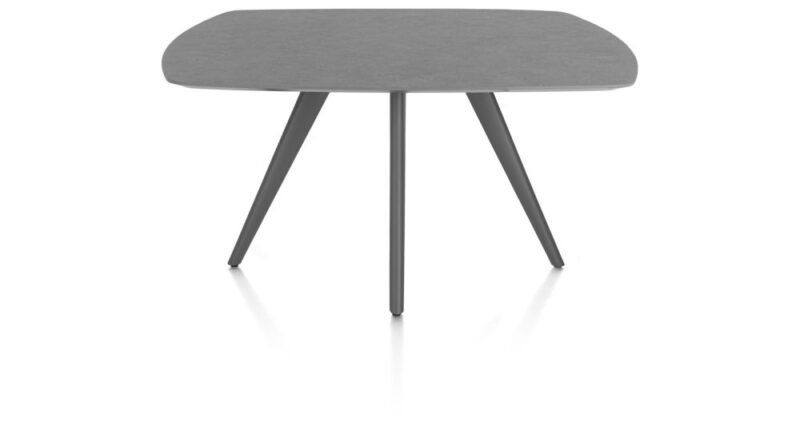 Saluti, Eetkamertafel Ovaal 150 X 105 Cm. - 4-Pootjes - Graphiet - Antraciet - Afbeelding 1