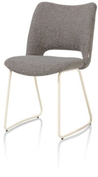 Kodi, chaise - cadre nebbia - tissu Brioni - foie