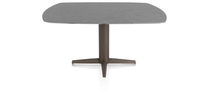 Saluti, Eetkamertafel Ovaal 150 X 105 Cm. - Centrale Poot - Steelbrown - Antraciet - Afbeelding 1