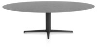 Saluti, TABLE ELLIPS 240 X 110 CM. - CENTRALE POOT - ROUGH OFF BLACK - Anthracite