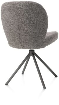 Jaxon, eetkamerstoel - graphiet frame - draaibaar - stof Brioni - lever - Afbeelding 2