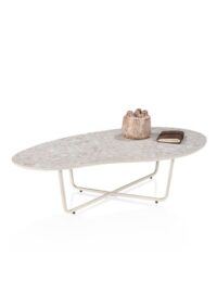 Rota, table basse 115 x 60 cm - céramique Terrazzo - Image 3