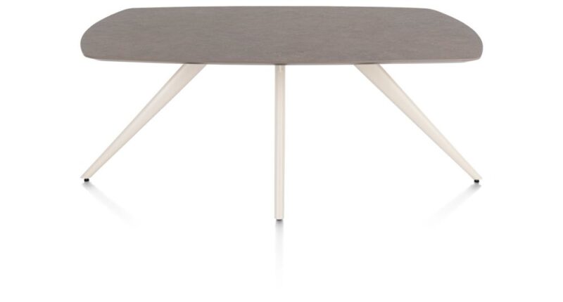 Saluti, Eetkamertafel Ovaal 180 X 105 Cm. - 4-Pootjes - Crème - Lava - Afbeelding 1