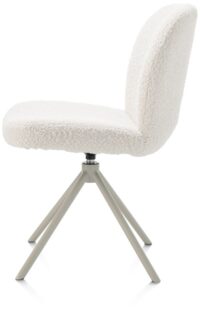 Jaxon, eetkamerstoel - Silk Grey frame - draaibaar - stof Brioni - ivoor - Afbeelding 3