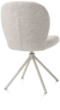 Jaxon, chaise - pietement Silk Grey - pivotante - tissu Brioni - Caillou - Image 2