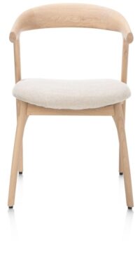 Bellami, eetkamerstoel - eiken naturel - stof Livigno - Creme - Afbeelding 2