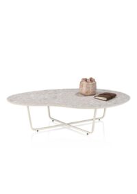 Rota, table basse 115 x 60 cm - céramique Terrazzo