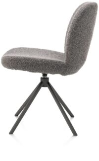 Jaxon, eetkamerstoel - graphiet frame - draaibaar - stof Brioni - lever - Afbeelding 3