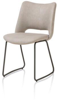 Kodi, eetkamerstoel - frame graphite - stof Pala - Lichtgrijs