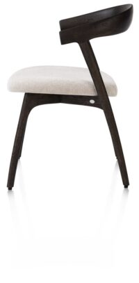 Bellami, chaise - pietement chene basalt - tissu Livigno - Creme - Image 3