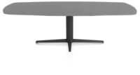 Saluti, TABLE OVAAL 240 X 110 CM. - CENTRALE POOT - ROUGH OFF BLACK - Anthracite