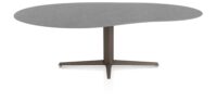 Saluti, TABLE ORGANISCH 240 X 120 CM. - CENTRALE POOT - STEELBROWN - Anthracite