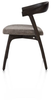 Bellami, eetkamerstoel - eiken basalt - stof Livigno - bruin - Afbeelding 3