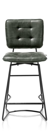 Julien, barstoel - zwart frame - Corsica - Groen - Afbeelding 3