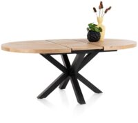 Metalox, uitschuiftafel rond 150 (+ 40) x 130 cm - Afbeelding 4