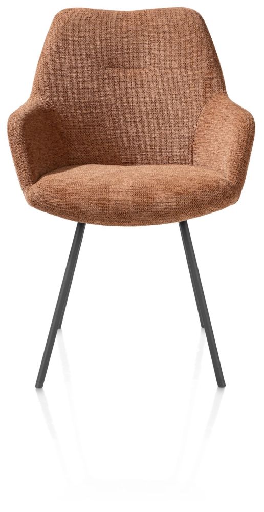 Odin, armstoel - graphiet frame - stof Vada - koper